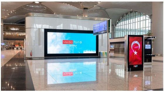 Fábrica anti de Shenzhen de la pantalla de la señalización LED de Digitaces de la sacudida de la exhibición en pantalla grande del uso LED del aeropuerto