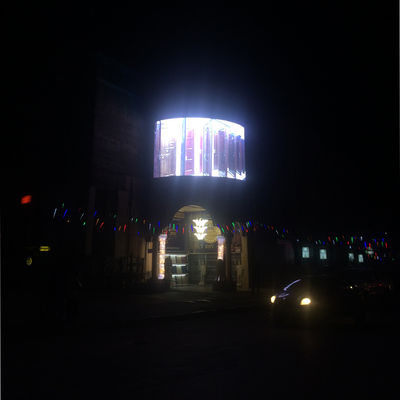 La pantalla de vídeo al aire libre curvada 3 de la INMERSIÓN LED en 1 configuración Etiopía del pixel diseña la fábrica de Shenzhen