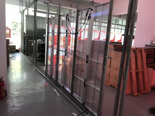 la pantalla de vídeo transparente IP33 del 1m*0.5m SMD 2020 LED muestra a LED interior la fábrica video de Shenzhen de la pared