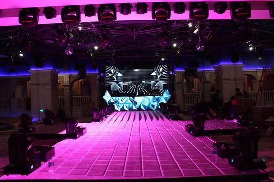 El piso de P6.25 LED exhibe 4500mcd que el alto brillo LED Dance Floor artesona con la fábrica portadora de 1000KG Shenzhen
